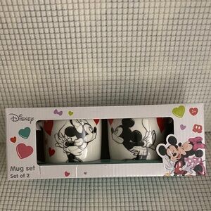 Disney Mickey and Minnie Mug Set - Black, White, and Red